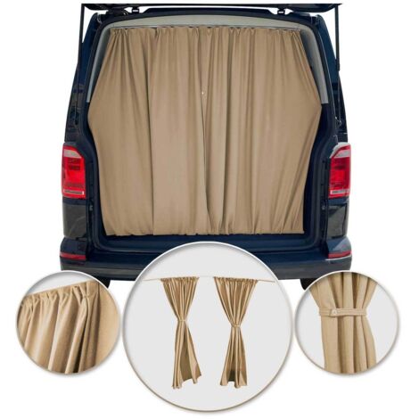 Rideaux De Porte Hayon pour Renault Master H3 Beige Tissu