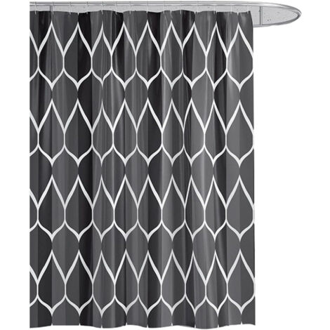 Rideaux de salle de bain, rideaux de fenêtre de salle de bain, motif de goutte d'eau noire, rideau de douche en Polyester, rideau de bain 80x180cm
