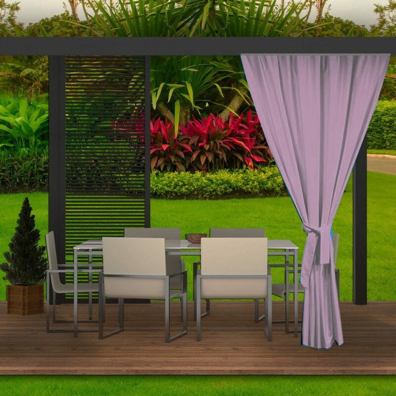 Setgarden - Rideaux D'extérieur 155x220cm Violet Rideau pour Pergola Imperméable Rideau Exterieur pour Terrasse Rideau Pare-Soleil pour Balcon
