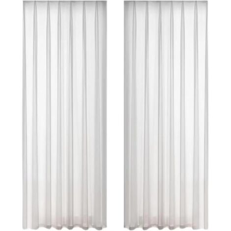 Rideaux en tulle blanc adaptés au salon de la chambre à coucher pour ajouter un filtrage de la lumière adapté à la chambre d'enfant, 150 cm de large  180 cm de long
