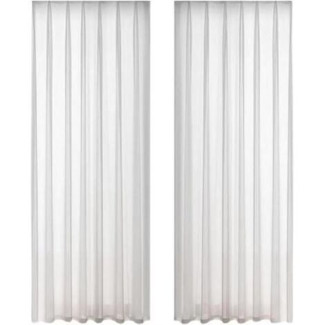 Rideaux en tulle blanc adaptés au salon de la chambre à coucher pour ajouter un filtrage de la lumière adapté à la chambre d'enfant, 150 cm de large 180 cm de long