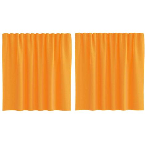 Rideaux en voile avec boucles 2 pcs orange 140x140 cm CFW56385