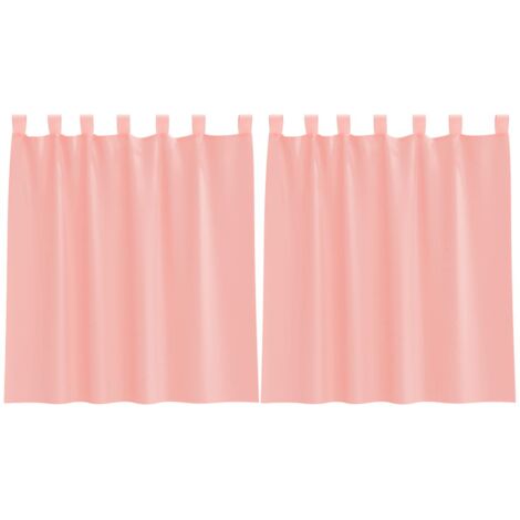 Rideaux en voile avec boucles 2 pcs rose 140x140 cm CFW98889