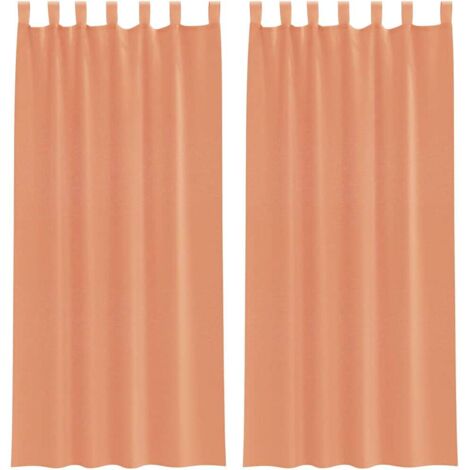 Rideaux en voile avec boucles 2 pcs terre cuite 140x245 cm CFW85106