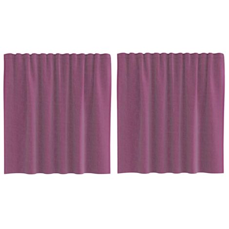 Rideaux en voile avec boucles 2 pcs violet 140x140 cm CFW67226
