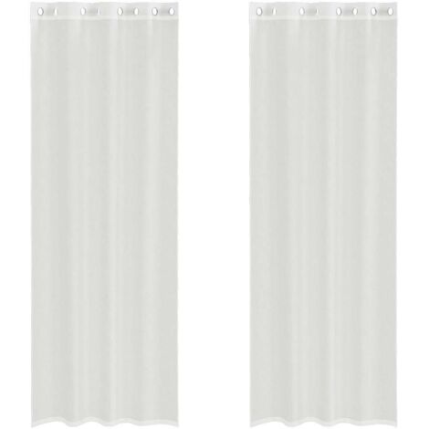 Rideaux en voile avec œillets 2 pcs blanc CFW32003