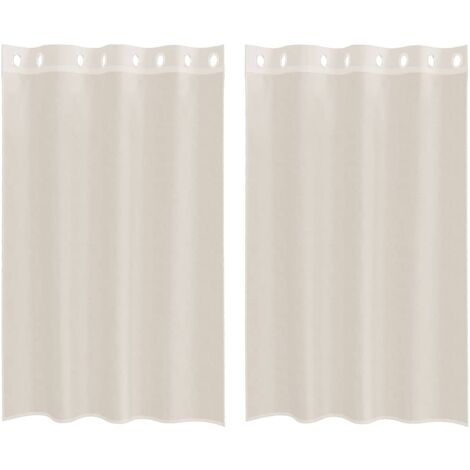 Rideaux en voile avec œillets 2 pcs crème 140x175 cm CFW85501