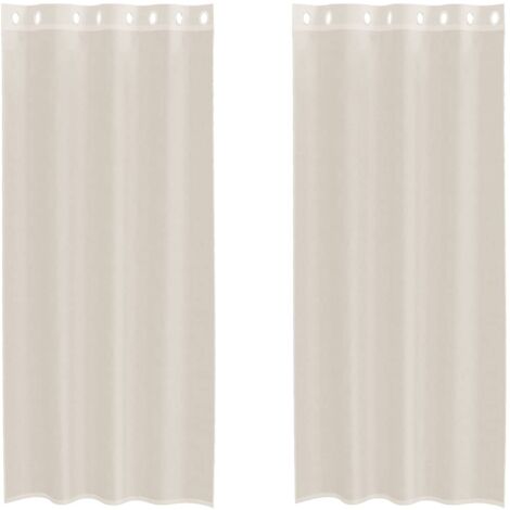 Rideaux en voile avec œillets 2 pcs crème 140x245 cm CFW94820