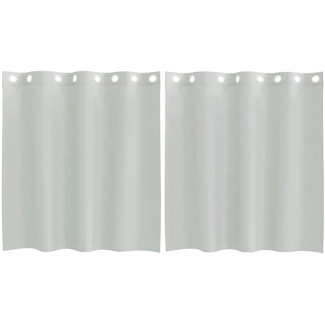 Rideaux en voile avec œillets 2 pcs gris clair 140x140 cm CFW22790