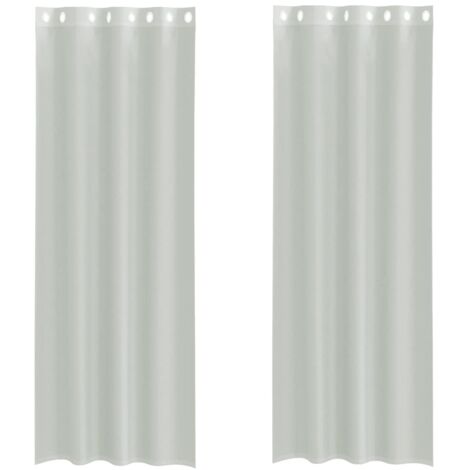 Rideaux en voile avec œillets 2 pcs gris clair 140x300 cm CFW25783