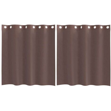 Rideaux en voile avec œillets 2 pcs marron 140x140 cm CFW41729