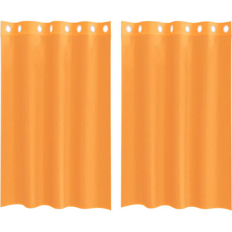 Rideaux en voile avec œillets 2 pcs orange 140x175 cm CFW14632
