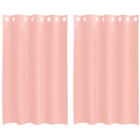 Rideaux en voile avec œillets 2 pcs rose 140x175 cm CFW42513