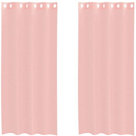 Rideaux en voile avec œillets 2 pcs rose 140x245 cm CFW37689