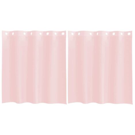 Rideaux en voile avec œillets 2 pcs rose clair 140x140 cm CFW17013