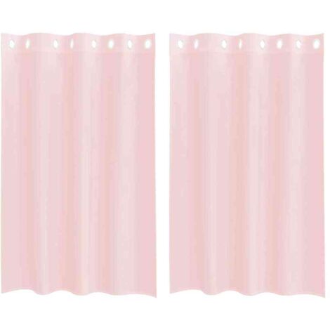Rideaux en voile avec œillets 2 pcs rose clair 140x175 cm CFW36690