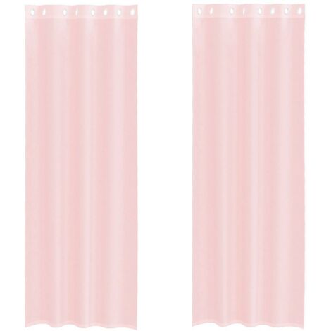 Rideaux en voile avec œillets 2 pcs rose clair 140x260 cm CFW68913