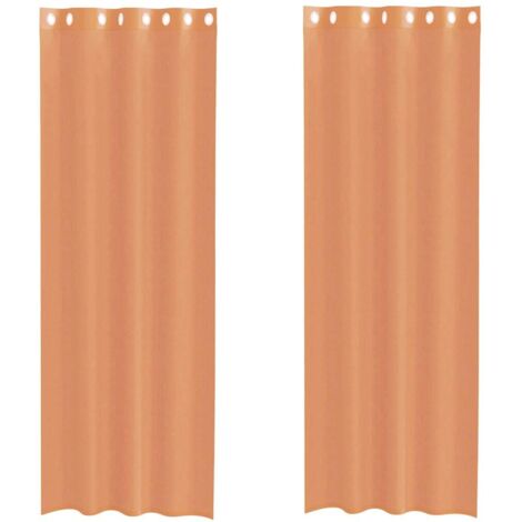 Rideaux en voile avec œillets 2 pcs terre cuite CFW57496