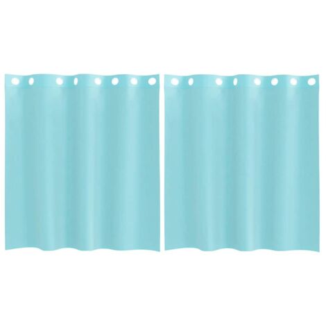 Rideaux en voile avec œillets 2 pcs turquoise CFW37731