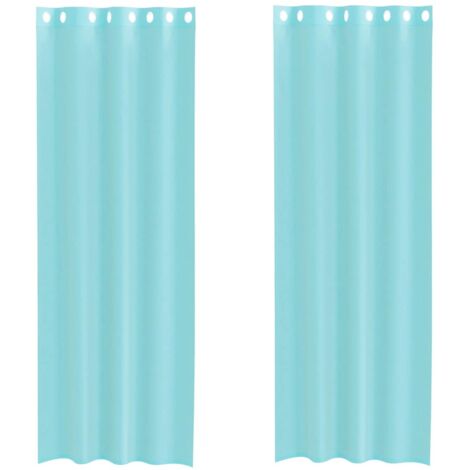 Rideaux en voile avec œillets 2 pcs turquoise CFW39905