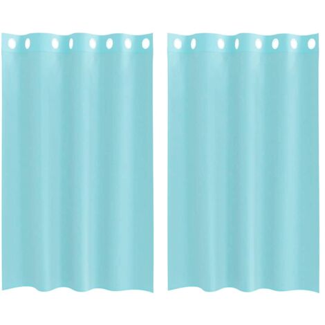 Rideaux en voile avec œillets 2 pcs turquoise CFW71673