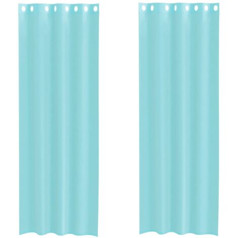 Rideaux en voile avec œillets 2 pcs turquoise CFW86869