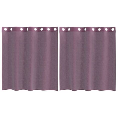Rideaux en voile avec œillets 2 pcs violet 140x140 cm CFW52406