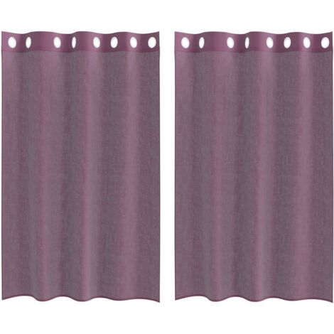 Rideaux en voile avec œillets 2 pcs violet 140x175 cm CFW87738