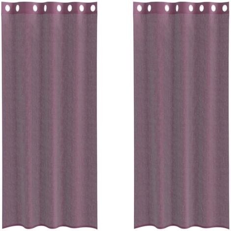 Rideaux en voile avec œillets 2 pcs violet 140x225 cm CFW83590