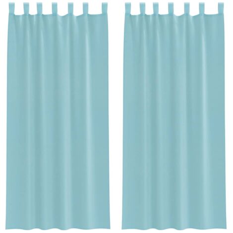 Rideaux en voile avec passe-tringles 2 pcs turquoise CFW43715