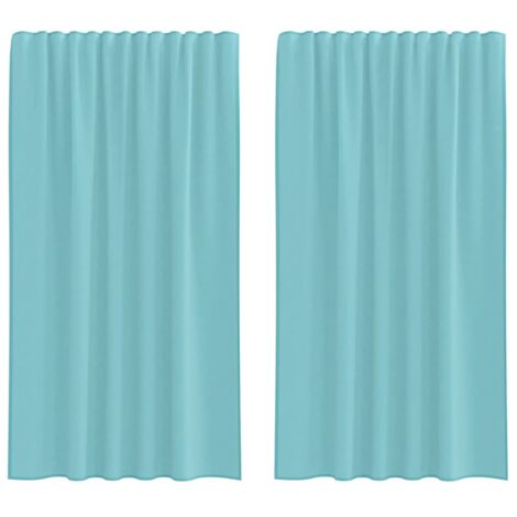 Rideaux en voile avec passe-tringles 2 pcs turquoise CFW99287
