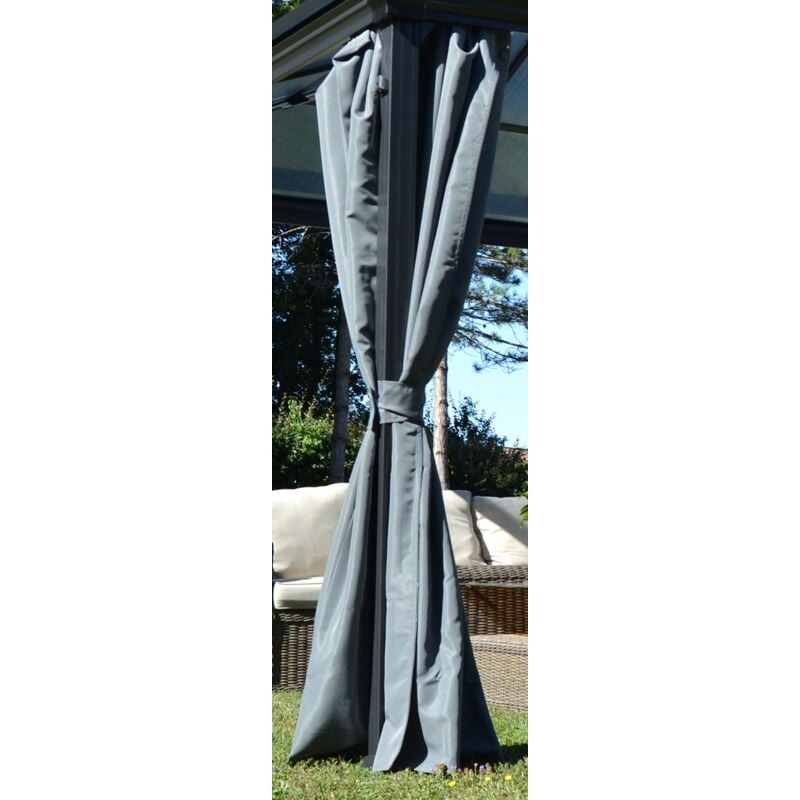 Couleurs Du Monde - Rideaux Gaia Polyester 180Gr/M² Coloris Gris