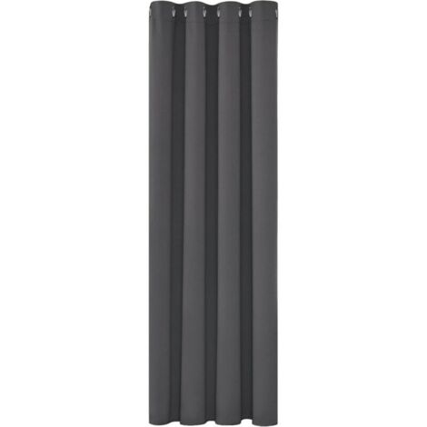 Rideaux Occultants Isolant Thermique Anti Froid, 150200 CM    Design Moderne à Oeillets, Gris Foncé, 1Pièces