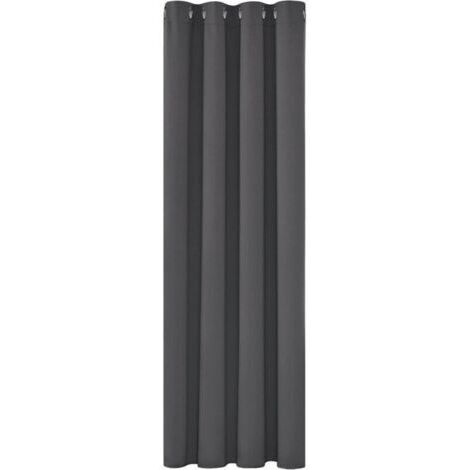 Rideaux Occultants Isolant Thermique Anti Froid, 150200 CM    Design Moderne à Oeillets, Gris Foncé, 1Pièces