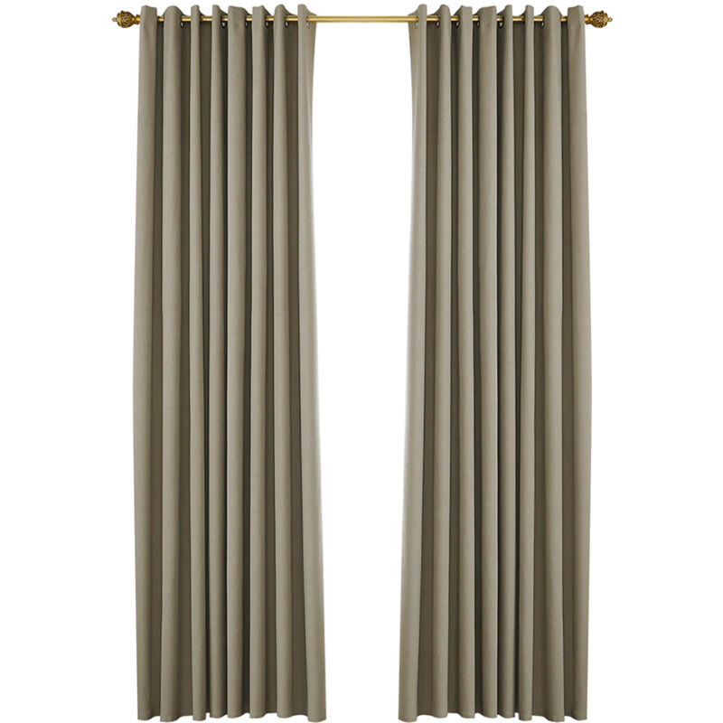 Rideaux occultants pour chambre à coucher, rideaux isolés à œillets pour salon, lot de 2 panneaux (53 x 106 pouces)