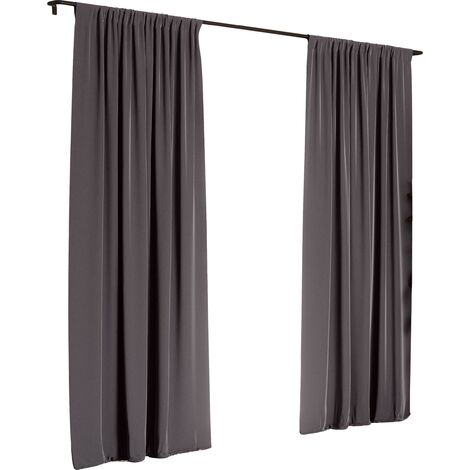 Rideaux occultants Twilight 241 x 132 cm (Lot de 2) Anthracite