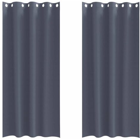 Rideaux occultants，Rideaux anti-lumière avec des rideaux Anthracite Polyester CFW51160