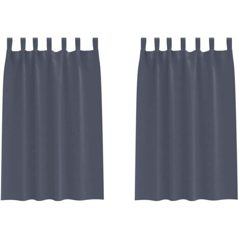 Rideaux occultants，Rideaux anti-lumière avec des rideaux Anthracite Polyester CFW65241