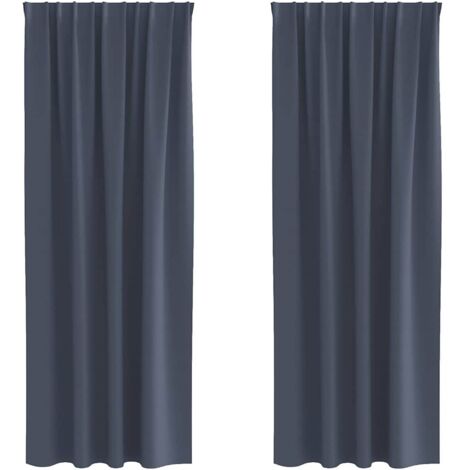 Rideaux occultants，Rideaux anti-lumière avec des rideaux Anthracite Polyester CFW66944