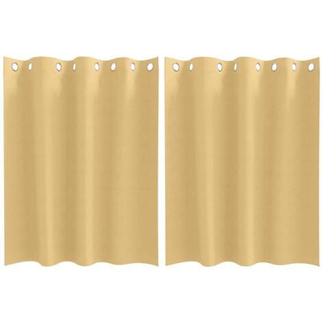 Rideaux occultants，Rideaux anti-lumière avec des rideaux Beige Polyester CFW18870