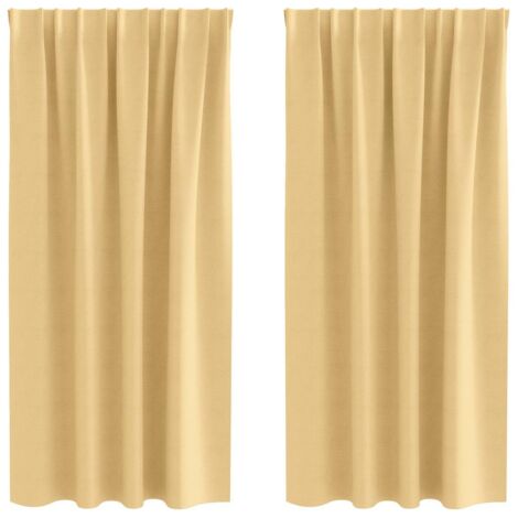 Rideaux occultants,Rideaux anti-lumière avec des rideaux Beige Polyester CFW26011