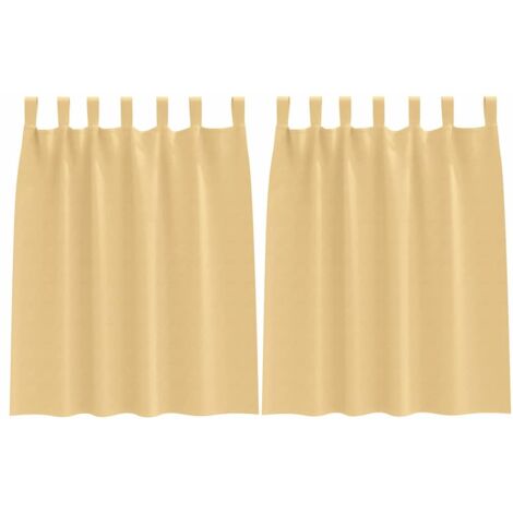 Rideaux occultants,Rideaux anti-lumière avec des rideaux Beige Polyester CFW64967