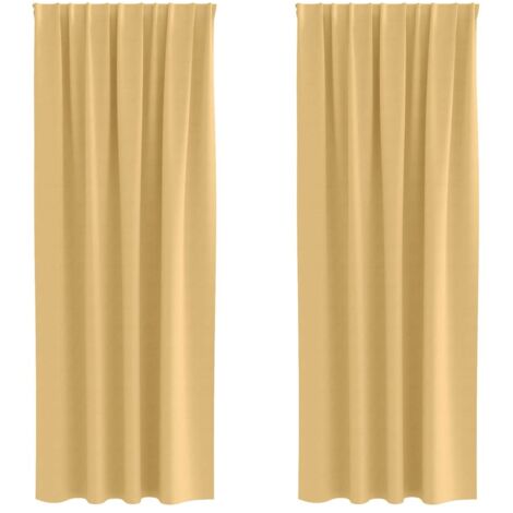 Rideaux occultants,Rideaux anti-lumière avec des rideaux Beige Polyester CFW84154