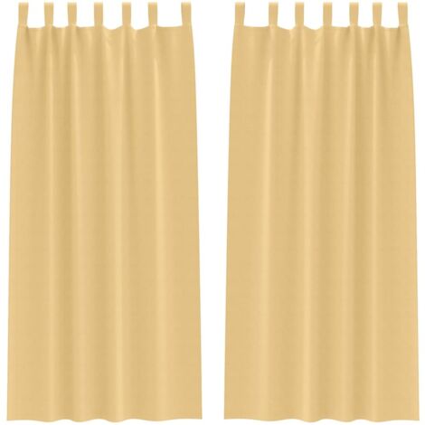 Rideaux occultants,Rideaux anti-lumière avec des rideaux Beige Polyester CFW93089