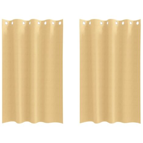 Rideaux occultants,Rideaux anti-lumière avec des rideaux Beige Polyester CFW97352