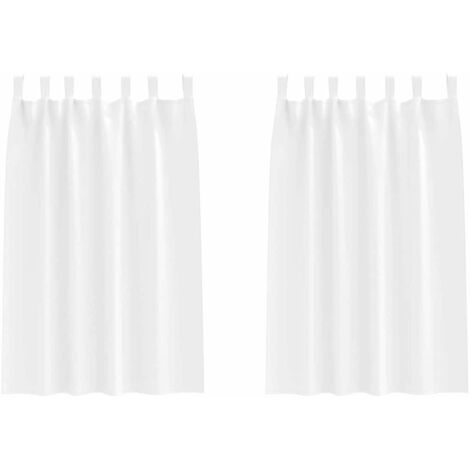 Rideaux occultants,Rideaux anti-lumière avec des rideaux Blanc pur Polyester CFW37281