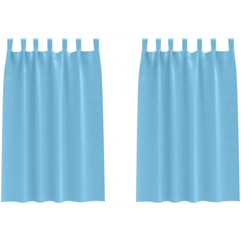 Rideaux occultants,Rideaux anti-lumière avec des rideaux Bleu clair Polyester CFW14631
