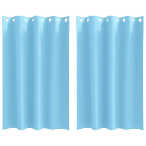 Rideaux occultants,Rideaux anti-lumière avec des rideaux Bleu clair Polyester CFW15692