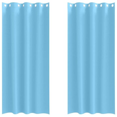 Rideaux occultants，Rideaux anti-lumière avec des rideaux Bleu clair Polyester CFW17491
