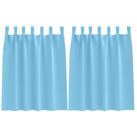 Rideaux occultants,Rideaux anti-lumière avec des rideaux Bleu clair Polyester CFW62775
